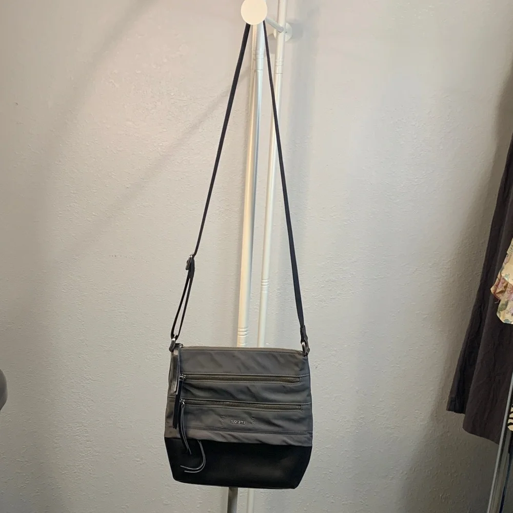 Lodis‎ Gray and Black Crossbody Bag